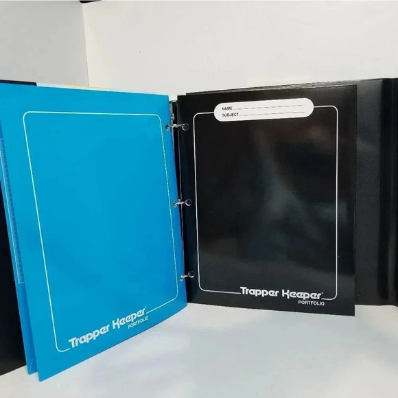 {Mead} Trapper Keeper Binder, Blue Vintage Retro 80s Look Shapes and Las… - Picture 6 of 6